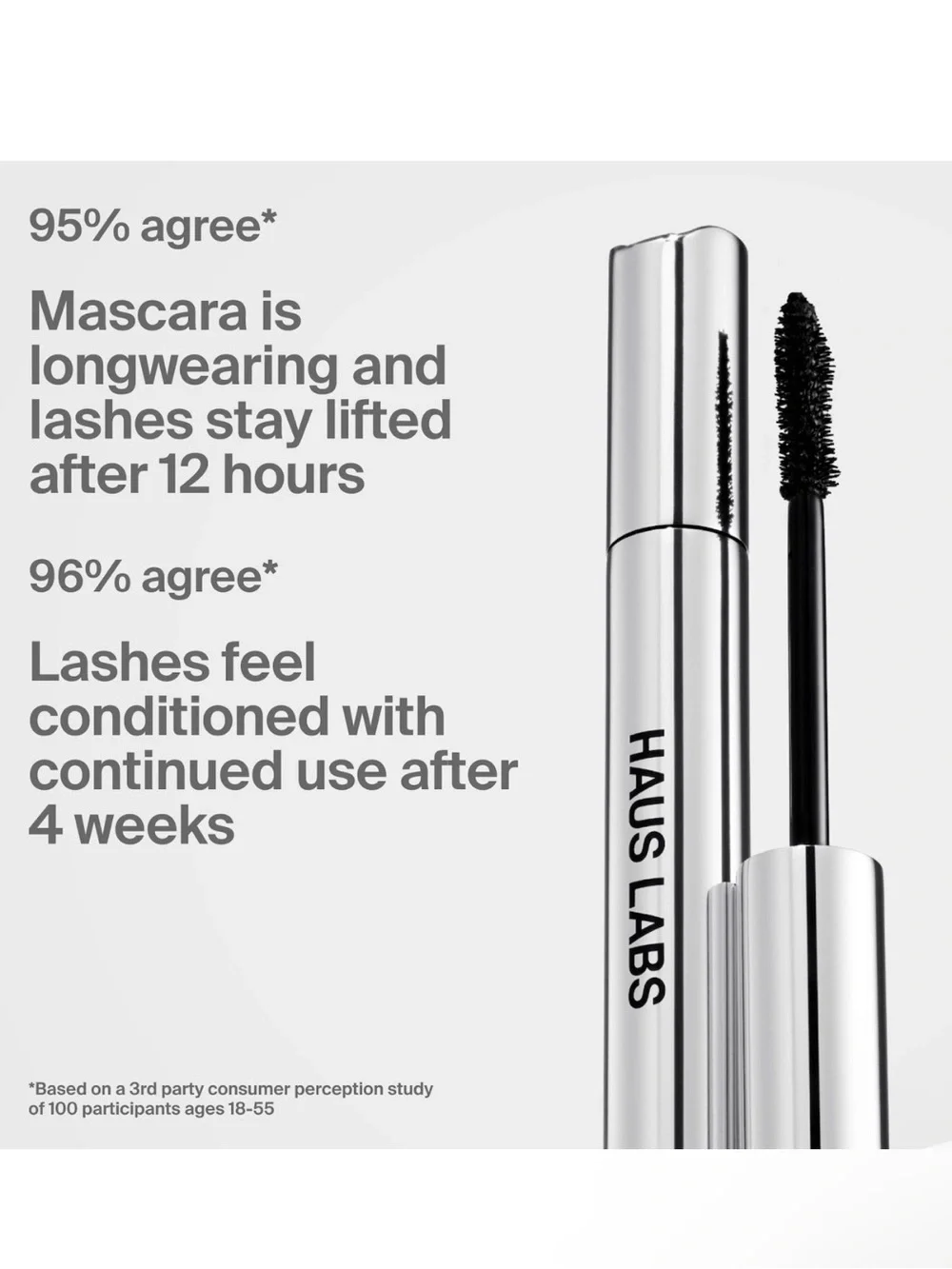 HAUS LABS B Structural Volumizing and Lengthening Mascara - Black Onyx